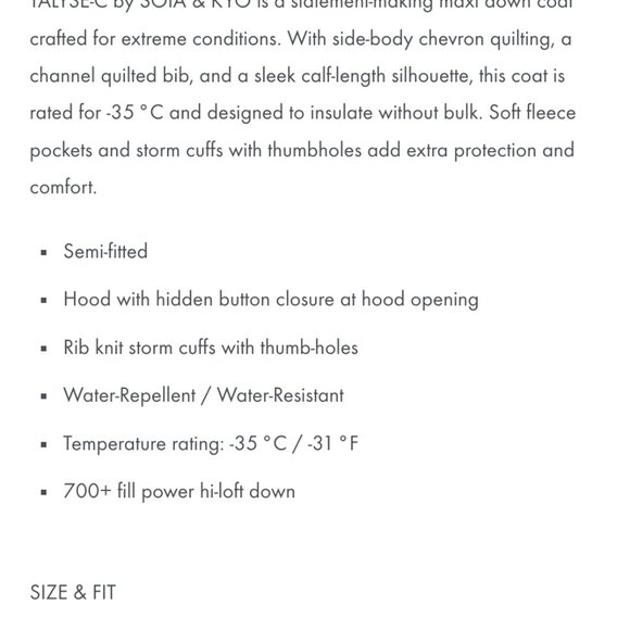 Soia & Kyo TALYSE-C Maxi Black Down Coat *New w/o Tags* - Picture 8 of 8